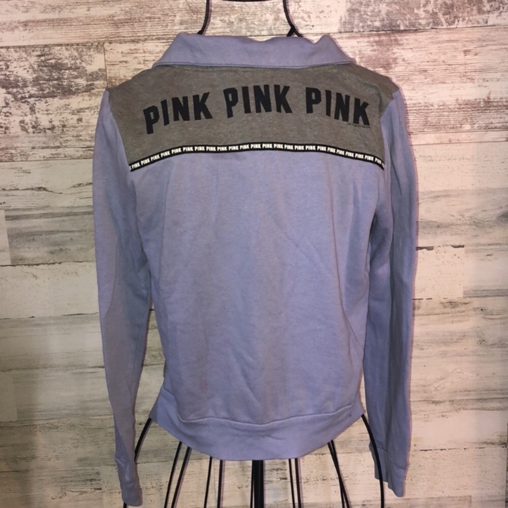 PINK VICTORIA’S SECRET bundle leggings and 2 sweatshirt purple XS quarter zip - Picture 5 of 10
